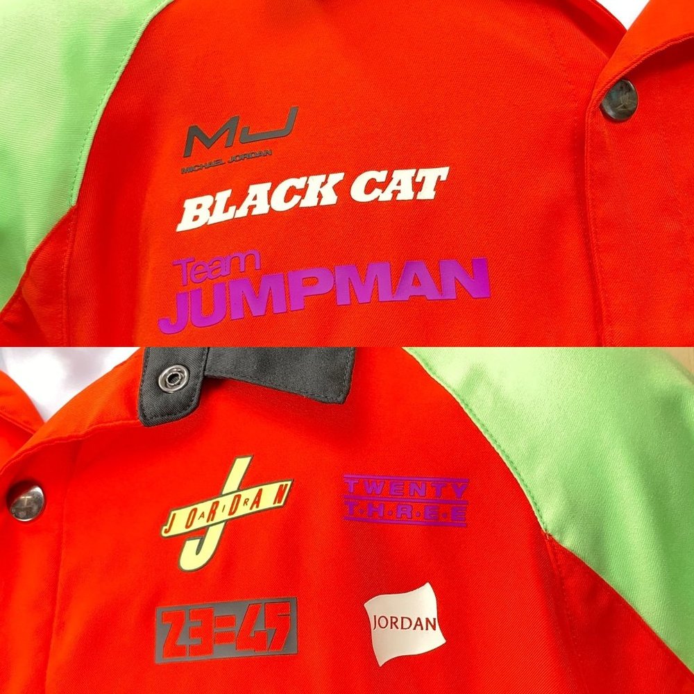 Jordan Air Jumpman 23 23XI Race Team Button Shirt Sz S Color Block Logo Spellout - Picture 5 of 11